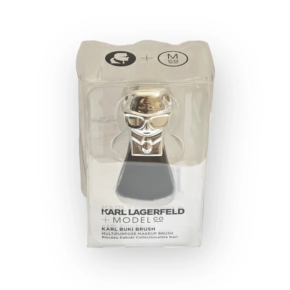 new Karl Lagerfeld + Modelco ꧁ Limited Edition Karl Buki Kabuki Brush ꧁ Silver